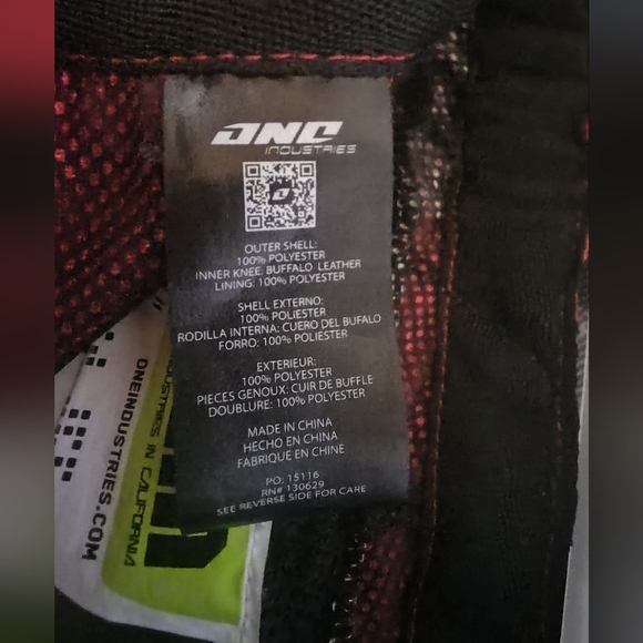 One Industries Carbon Motocross Racing Pants sz 30 Red/Wht/Blk - Picture 5 of 5